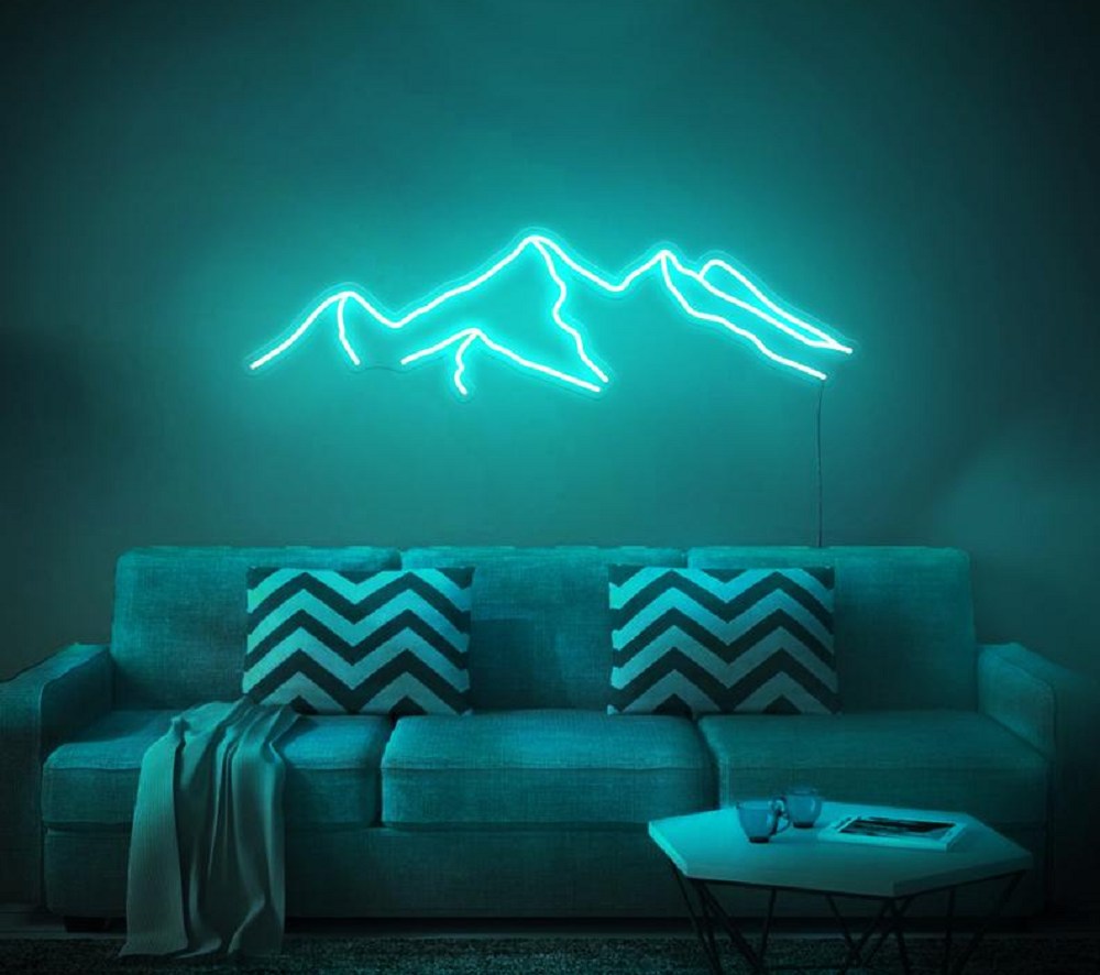 Mountain led sign, Mountains neon sign