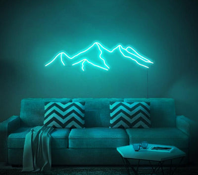 Mountain led sign, Mountains neon sign