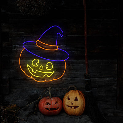 Halloween Pumpkin BOO Neon Sign 