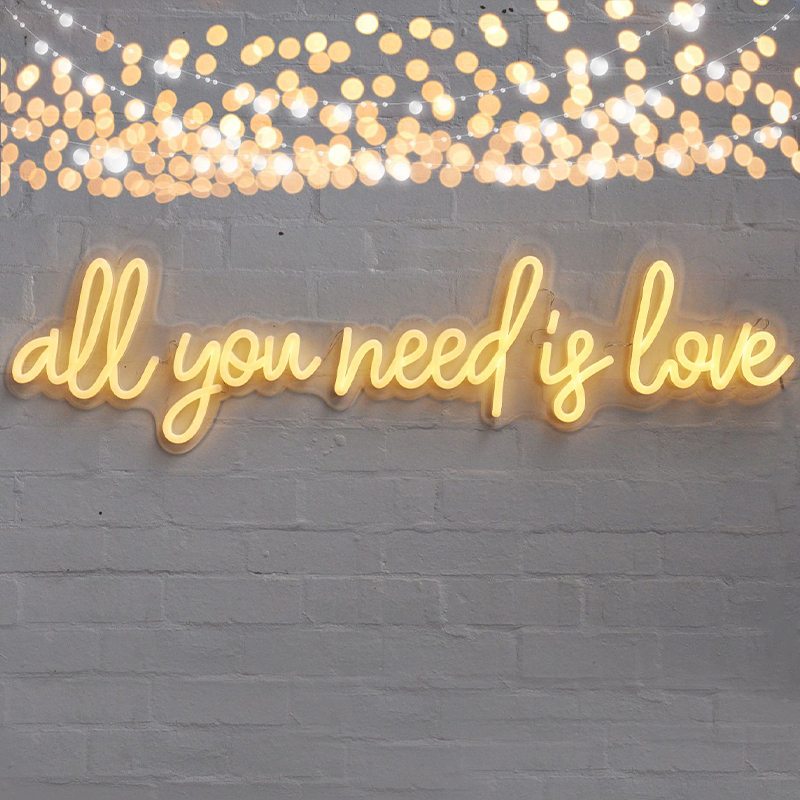 All you need is Love | El Wire | Bedroom Sign | Dorm Room Sign | Nursery Room Sign | Wedding Sign | Handmade Sign