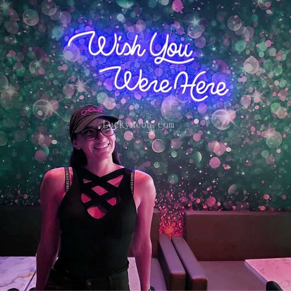 Wish you were here Neon Sign Lyrics Neon Sign, Neon Wedding Sign