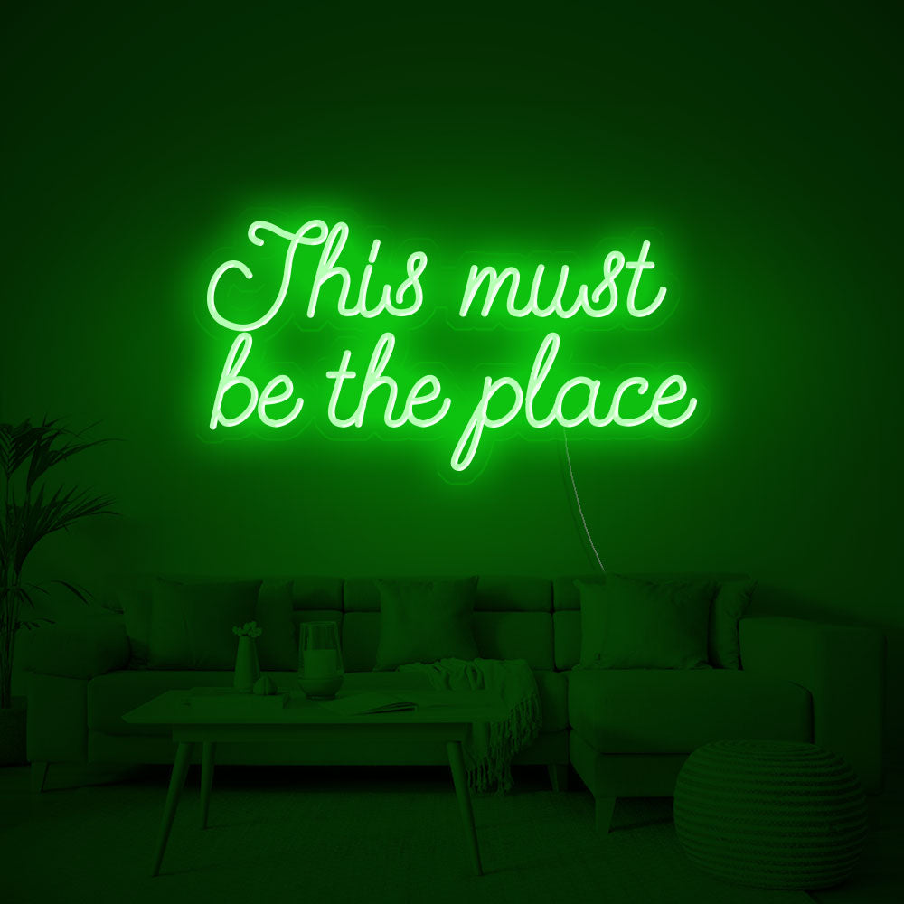New This Must Be The Place Neon Sign Acrylic Aesthetics Glass Light Gift 