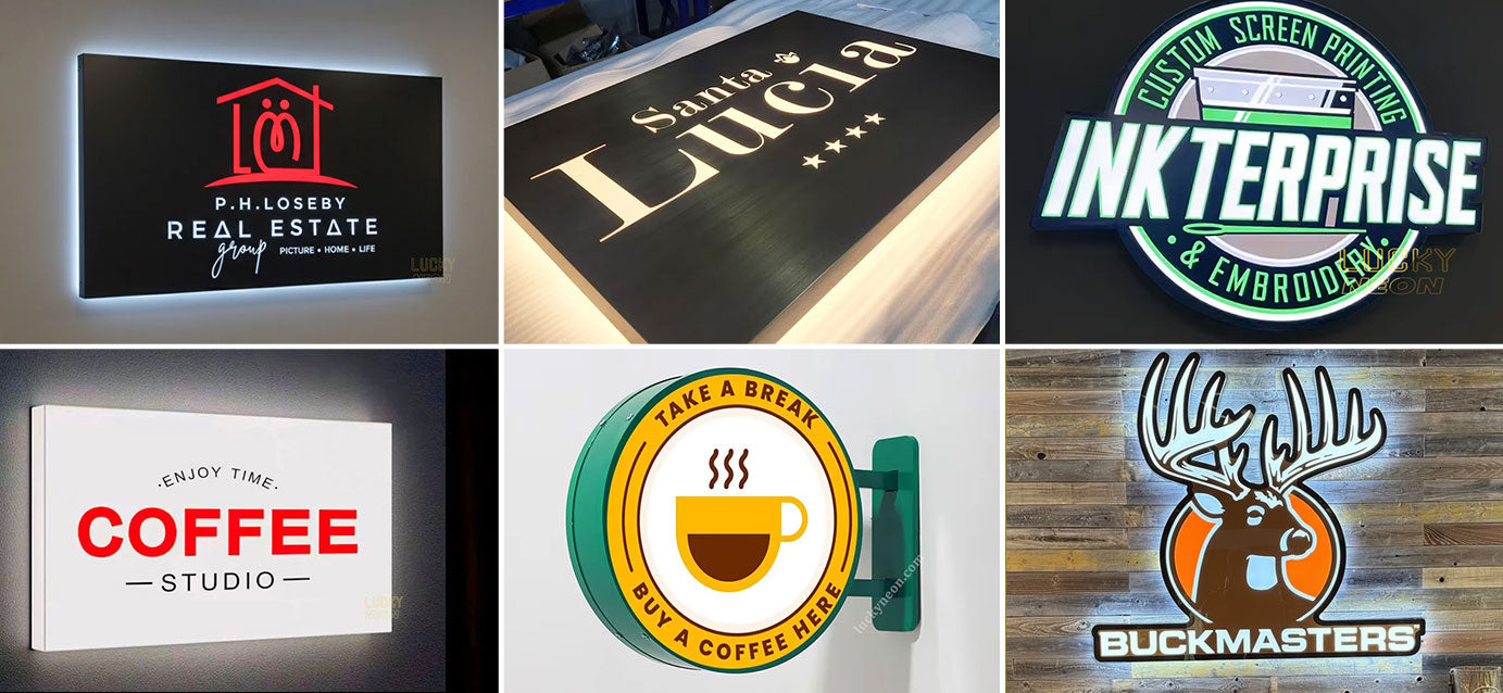 Custom LED Light Box Signs: Types, Materials, and Applications – LUCKYNEON