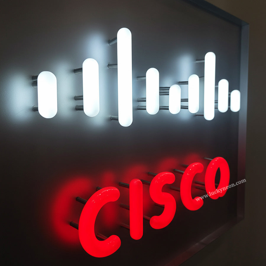 Custom 360° Acrylic Neon Sign - Full Glow LED Signage for Commercial Spaces