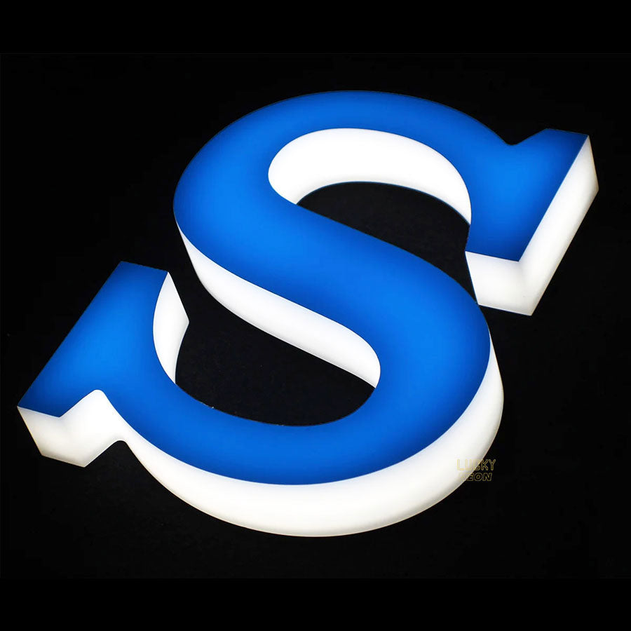 Custom 3D Fully Lit Acrylic Letter Sign for Storefront, Interior, and Business Branding
