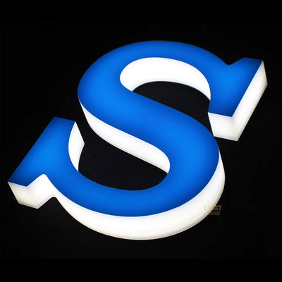 Custom 3D Fully Lit Acrylic Letter Sign for Storefront, Interior, and Business Branding