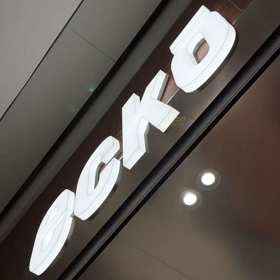Custom 3D Fully Lit Acrylic Letter Sign for Storefront, Interior, and Business Branding