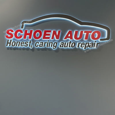 Personalized Custom 3D Metal Backlit Signs – Stainless Steel Business Signs for Offices, Storefronts, Receptions, and Salons