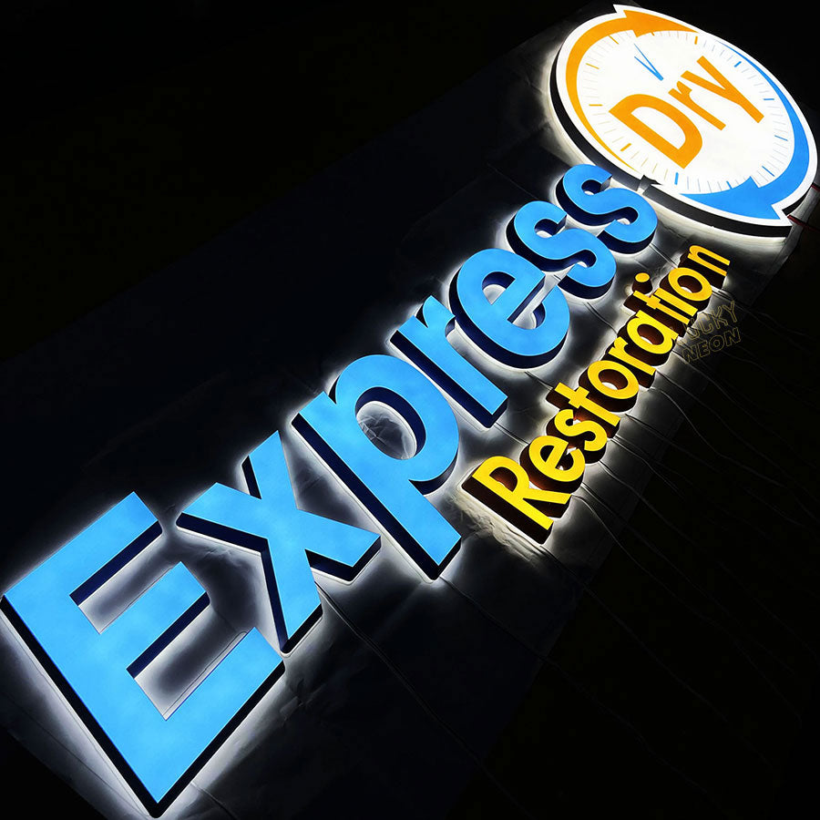 Custom 3D Acrylic Front-lit and Backlit Sign - Illuminated Wall Signag ...