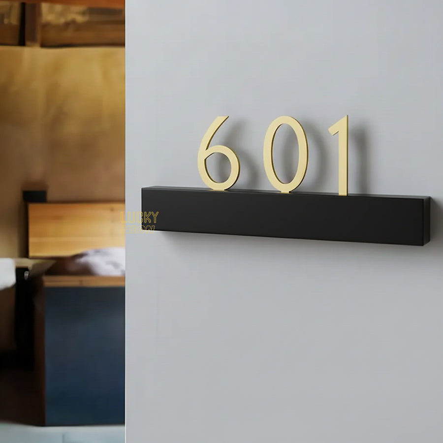 Custom LED Metal Hotel Door Signs - Illuminated Room Numbers
