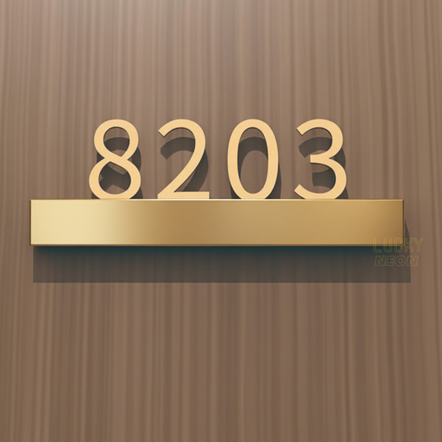 Custom LED Metal Hotel Door Signs - Illuminated Room Numbers