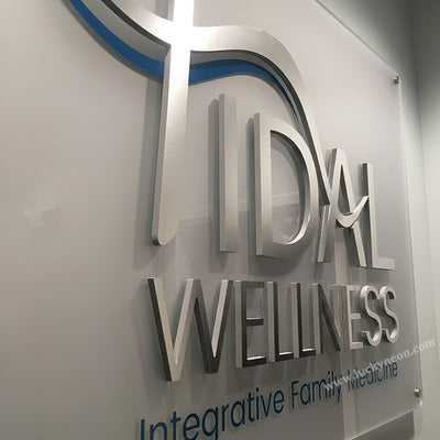 3D Letters Mounted on Backer Panel - Custom Business Sign