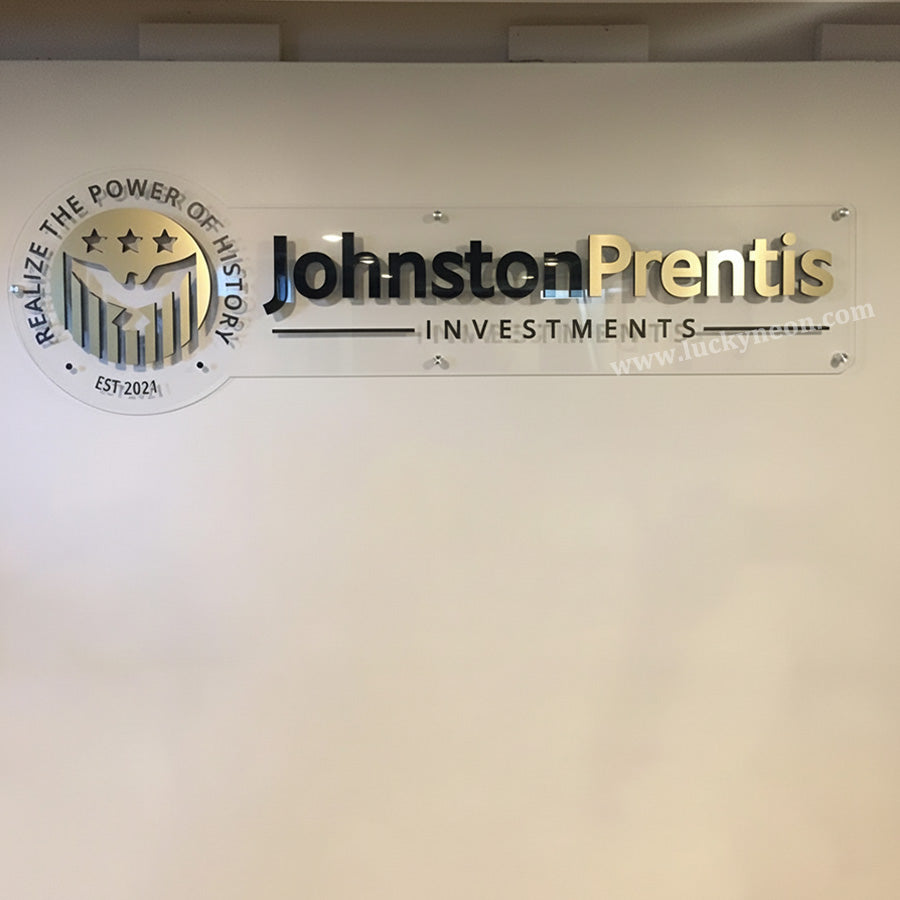 3D Letters Mounted on Backer Panel - Custom Business Sign