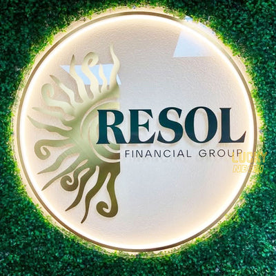 Acrylic Backlit Sign - Custom Acrylic Gold Letter Sign