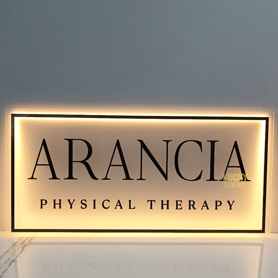 Acrylic Backlit Sign - Custom Acrylic Gold Letter Sign