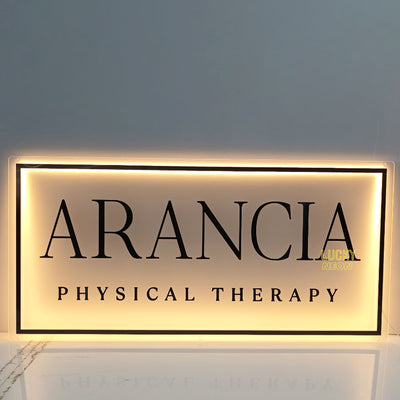 Acrylic Backlit Sign - Custom Acrylic Gold Letter Sign