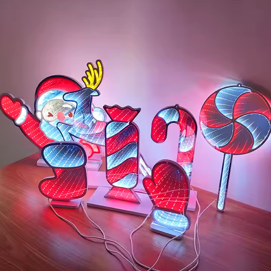 Christmas Infinity Mirror Neon Sign, Santa Claus LED Neon Art – LUCKYNEON
