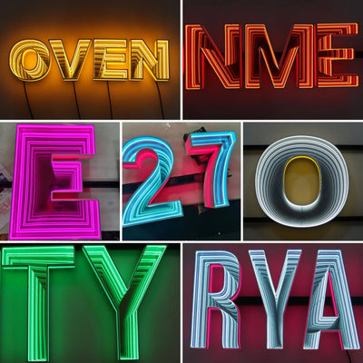 Custom 3D Infinity Mirror LED Light Sign - Personalized Magic Number Sign