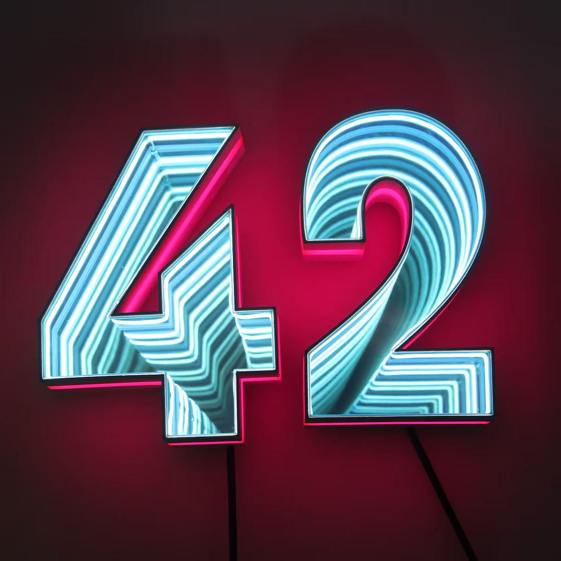 Custom 3D Infinity Mirror LED Light Sign - Personalized Magic Letter S ...