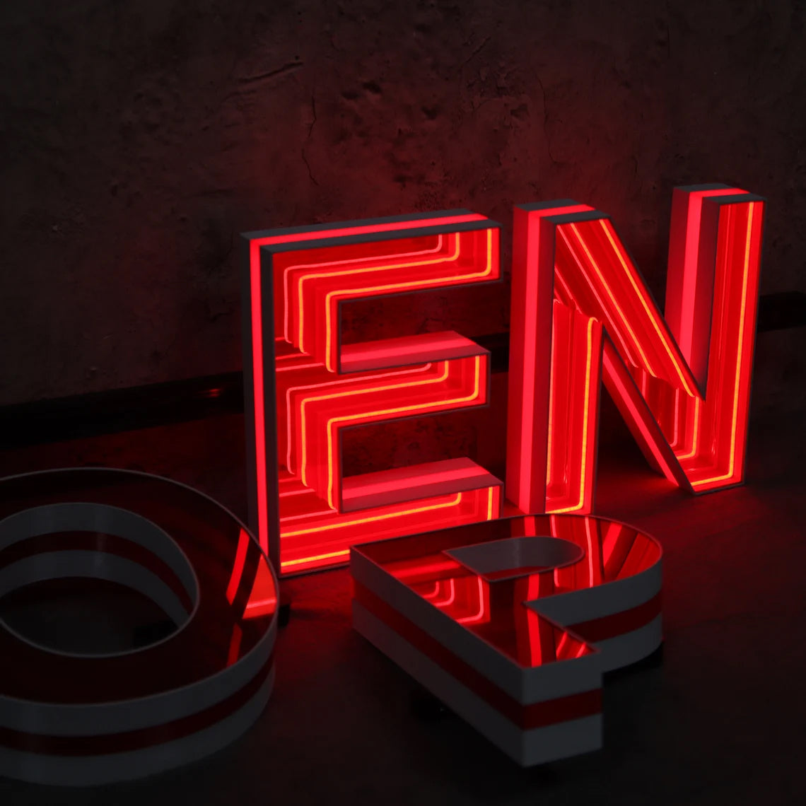 Custom 3D Infinity Mirror LED Light Sign - Personalized Channel Letter ...