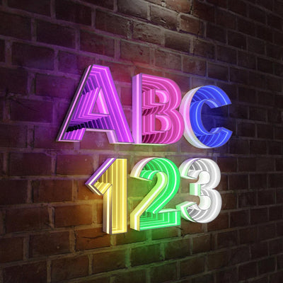 Custom 3D Infinity Mirror LED Light Sign - Personalized Channel Letters Sign