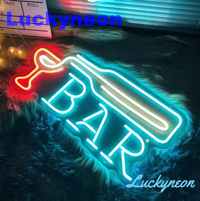 Custom Bar Neon Sign Business Logo For Company,Home Bar,Cheers Store,Disco,Live Music