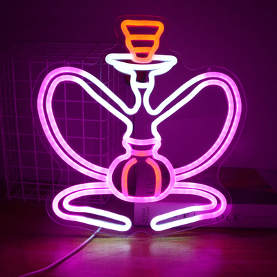 Custom Hookah Shisha Shop Neon Sign Business Logo For Company,Coffee Shop,Office,Store,Bar