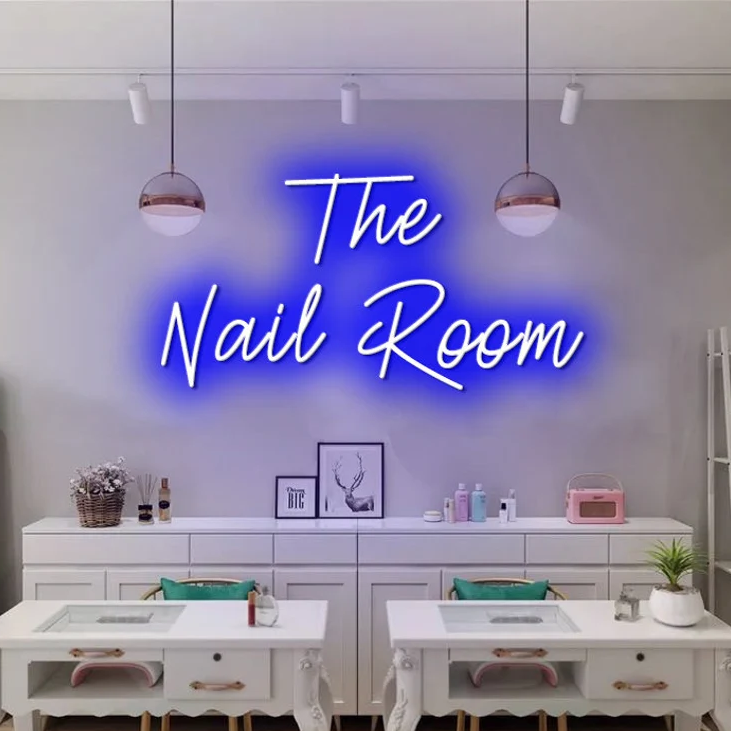 Custom Nails Neon Sign For Business, Company, Beauty Nail, Eyebrow Salon