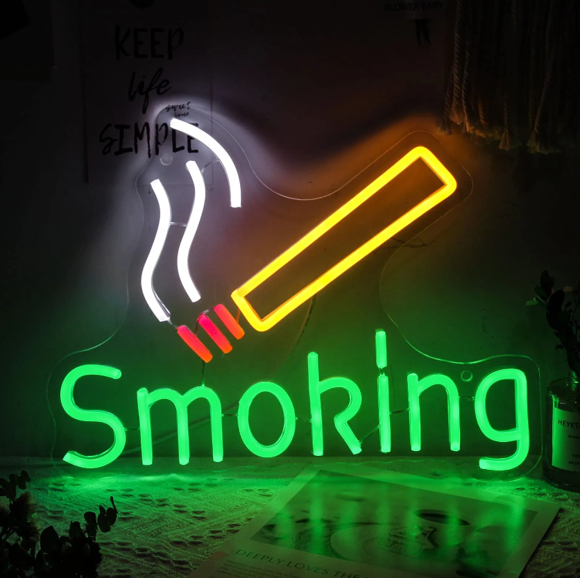 Custom Smoke Shop Neon Sign Business Logo For Company,Coffee Shop,Office,Store,Bar