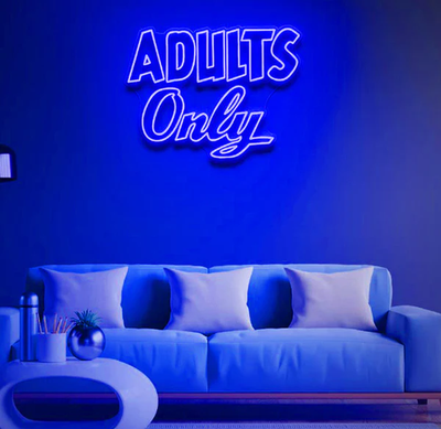 Adults Only Neon Sign