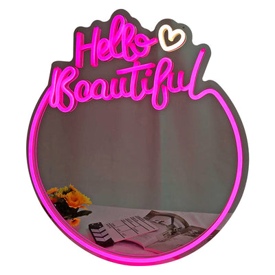 Wholesales Hello Beautiful Mirror - LED Neon Sign Mirror