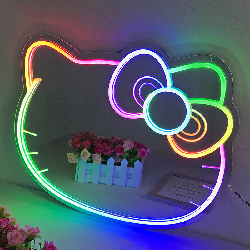 Wholesales Colorful Kitty Mirror - LED Neon Sign Mirror