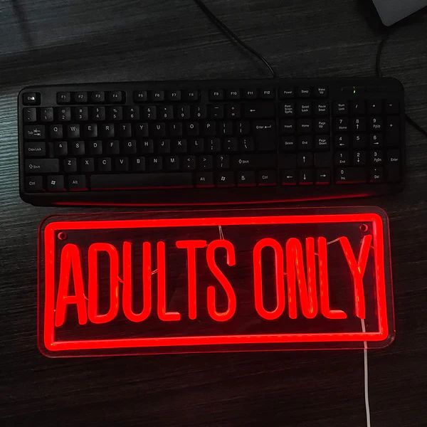 Adults Only Neon Sign