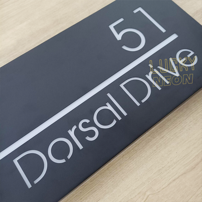 Metal Backlit House Number Sign, Personalized Logo Led Address LIght Box