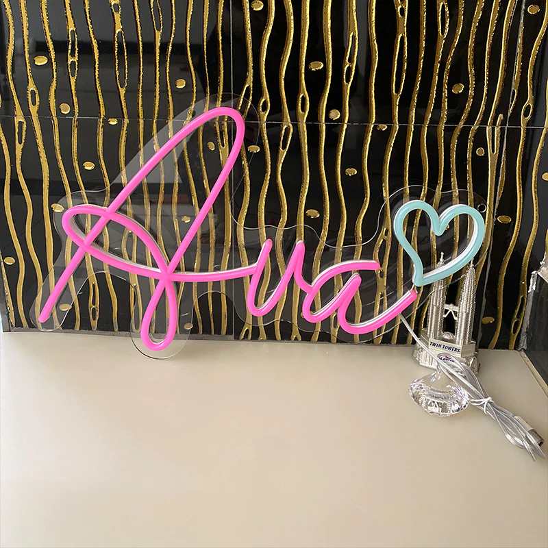 Sofia Heart LED Neon Name Signs Custom Name Neon Sign