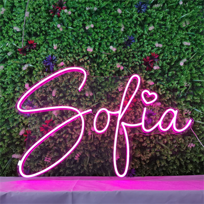 Sofia Heart- LED Neon Name Signs, Custom Name Neon Sign