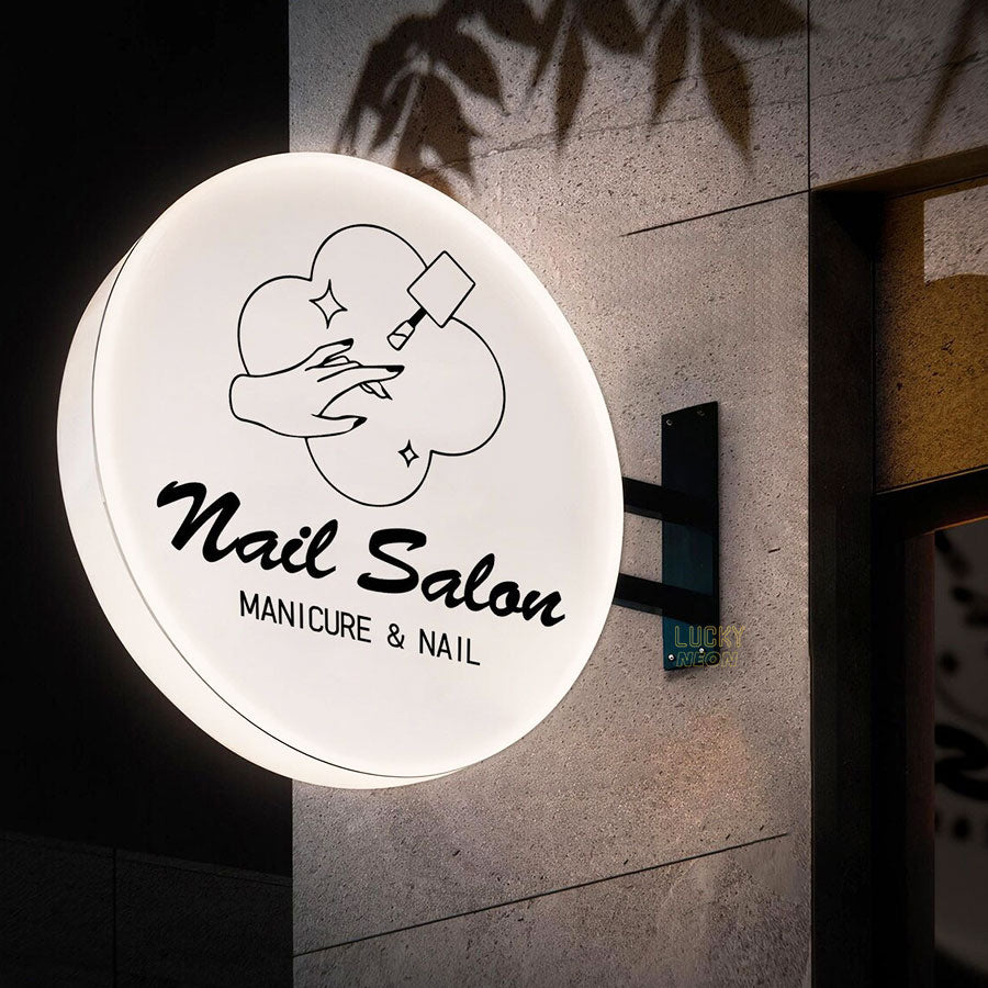 Double-Sided Acrylic Light Box Sign with Custom Logo - LED Signage for Storefronts & Cafes