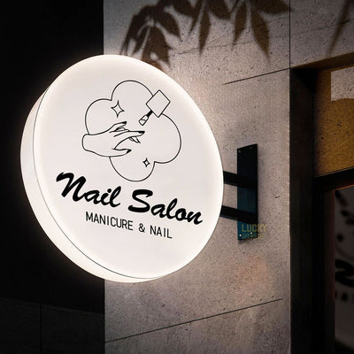 Double-Sided Acrylic Light Box Sign with Custom Logo - LED Signage for Storefronts & Cafes