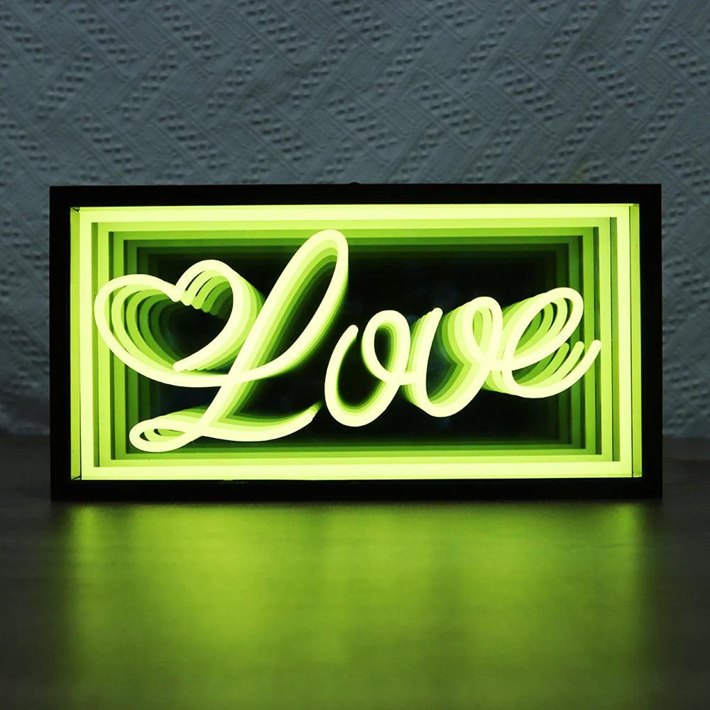 Custom Neon Mirror Light Box - Personalized Infinity Neon Mirror Sign