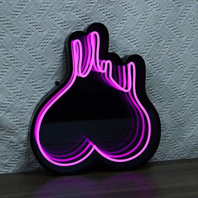 Custom Neon Mirror Light Box - Personalized Infinity Neon Mirror For Business