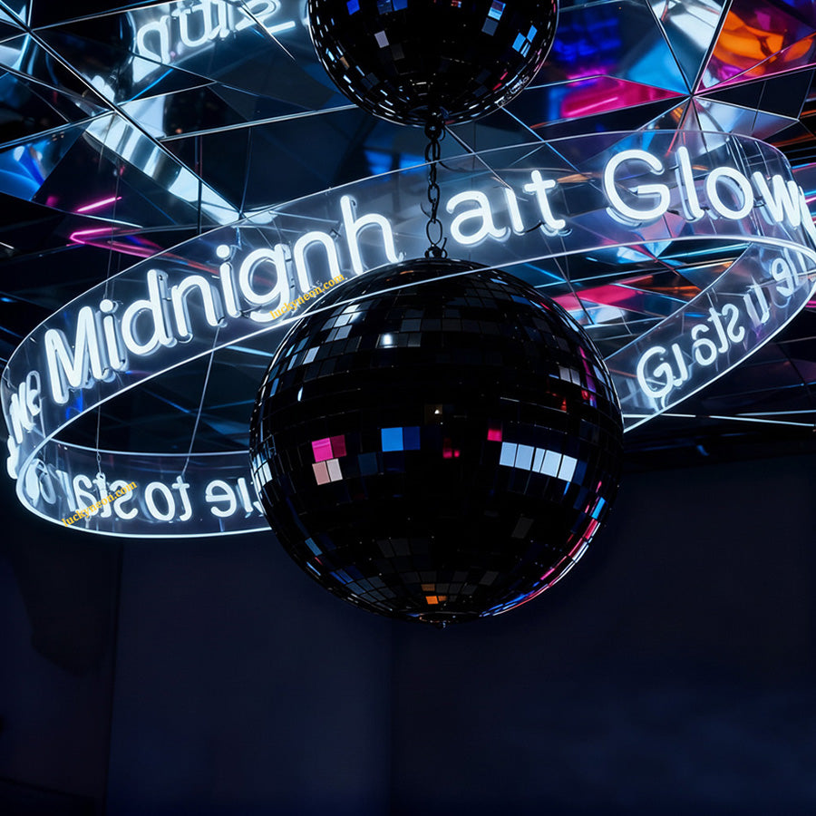 Custom Ceiling Neon Sign, Hanging Round LED Sign for Business