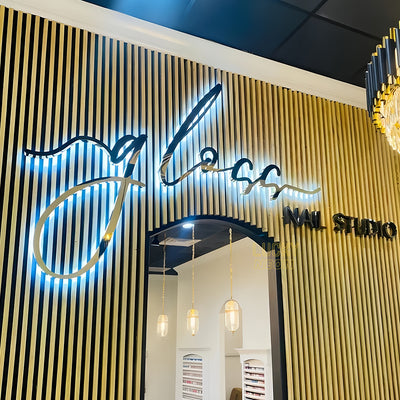 Mirror Stainless Steel Backlit Channel Letters, Custom 3D Metal Backlit Signs For Business