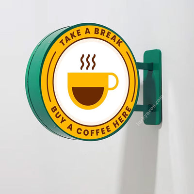 Custom Blade Sign Light Box - Round Double-Sided Illuminated Projecting Sign