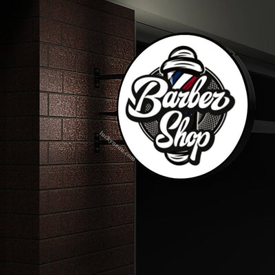 Custom Blade Sign Light Box - Round Double-Sided Illuminated Projecting Sign