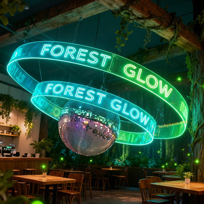 Custom Hanging 360° Arc Neon Sign - Ceiling LED Neon Sign for Bars & Clubs