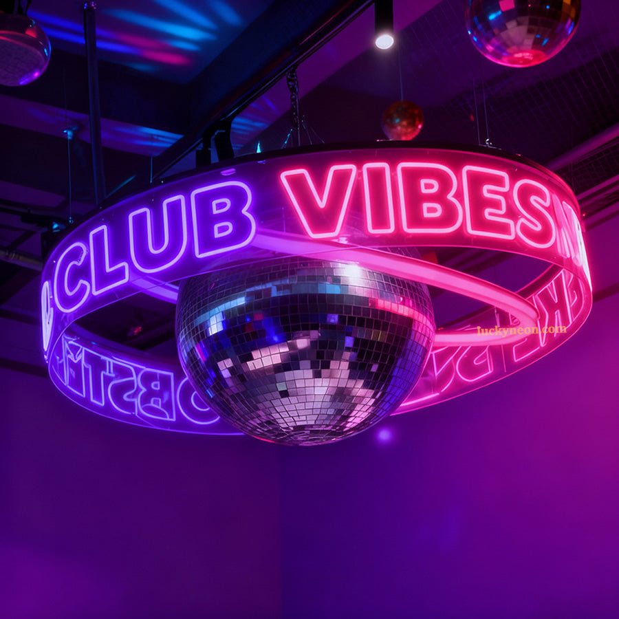 Custom Hanging 360° Arc Neon Sign - Ceiling LED Neon Sign for Bars & Clubs