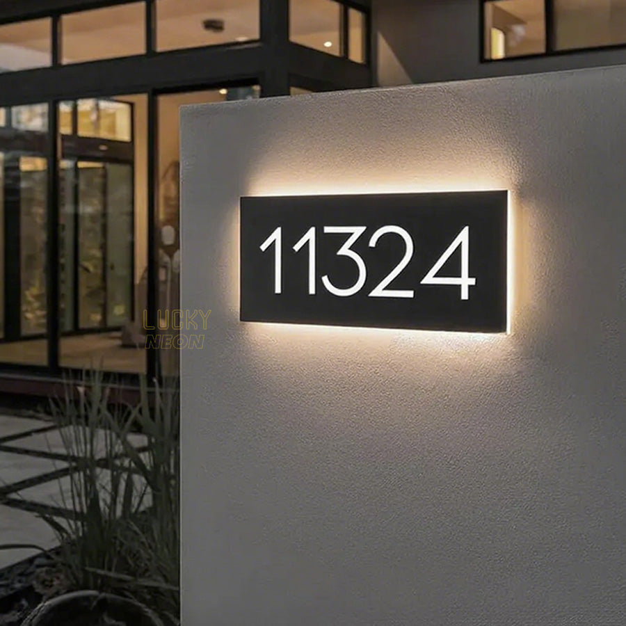 Custom LED House Number Plaque for Homes, Villas, and Apartments