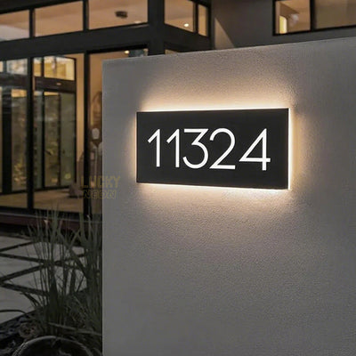 Custom LED House Number Plaque for Homes, Villas, and Apartments