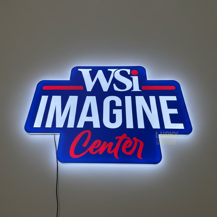 Custom Hanging Backlit Acrylic LED Light Box Sign - Ultra-Thin Advertising Sign for Beer, Beverage & Bottle Logos