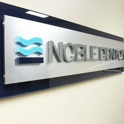 3D Letters Mounted on Backer Panel - Custom Business Sign